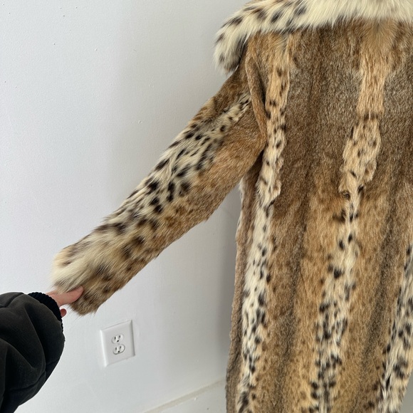 Vintage Genuine Spotted Fur Pierre Cardin Long Coat - Picture 6 of 13